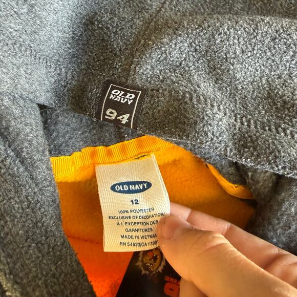 Y2K Old Navy Yellow Fleece Hoodie S - Picture 3 of 5